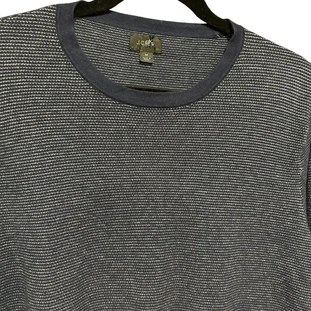 J.Crew Cotton Cashmere piqué crewneck sweater in birdseye stitch